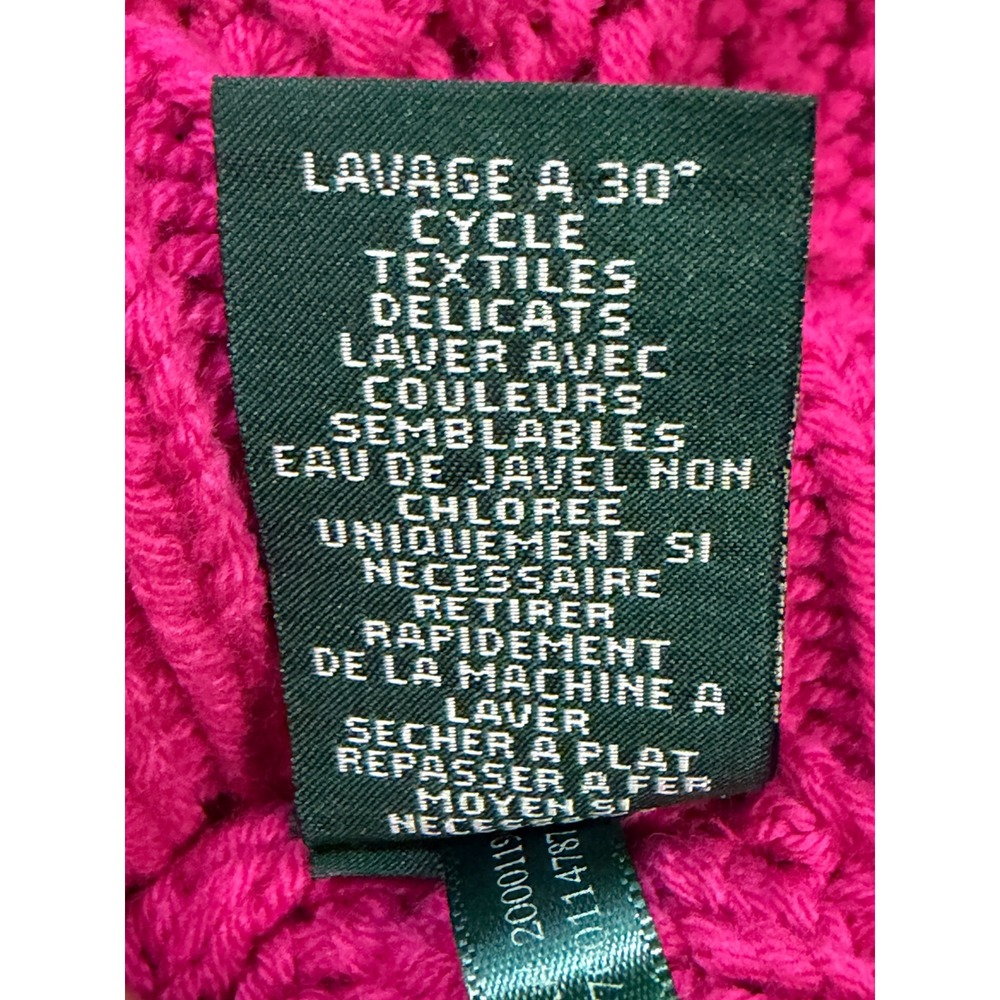 Lauren Ralph Lauren Pink Cable Knit Sweater XL NWT 209531457003 Cotton Blend - Picture 8 of 8
